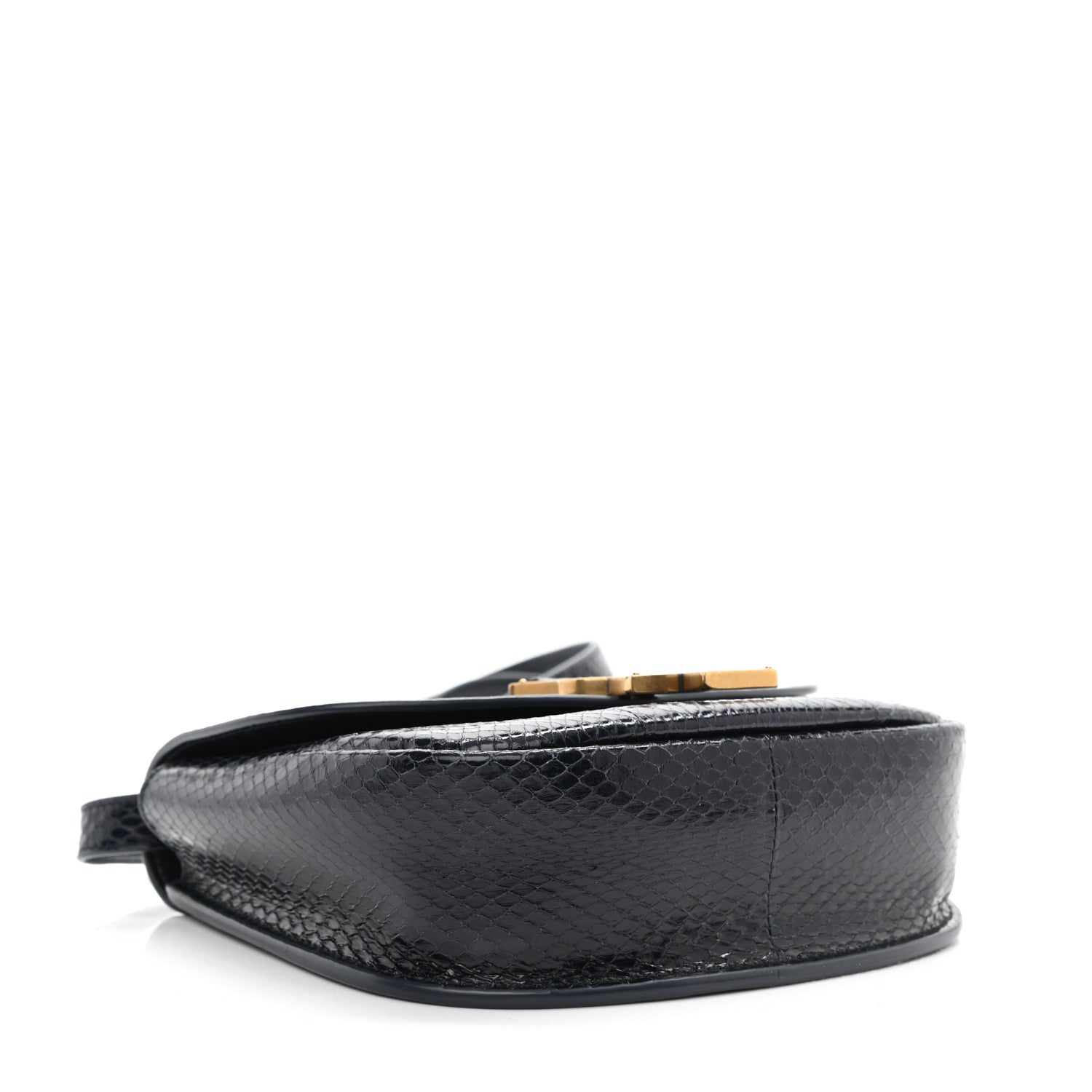 Saint Laurent Snakeskin Small Kaia Satchel Navy 4 of 9