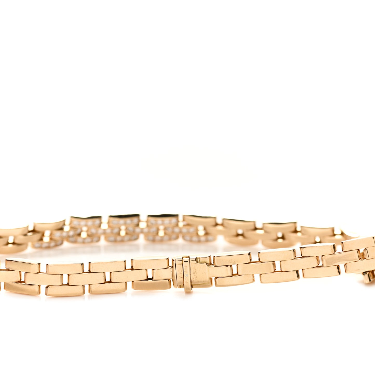 18K Yellow Gold Diamond Maillon Panthere Necklace