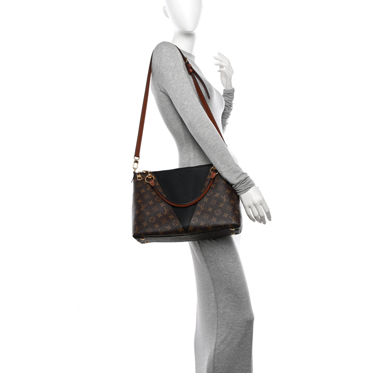 Monogram V Tote MM Black