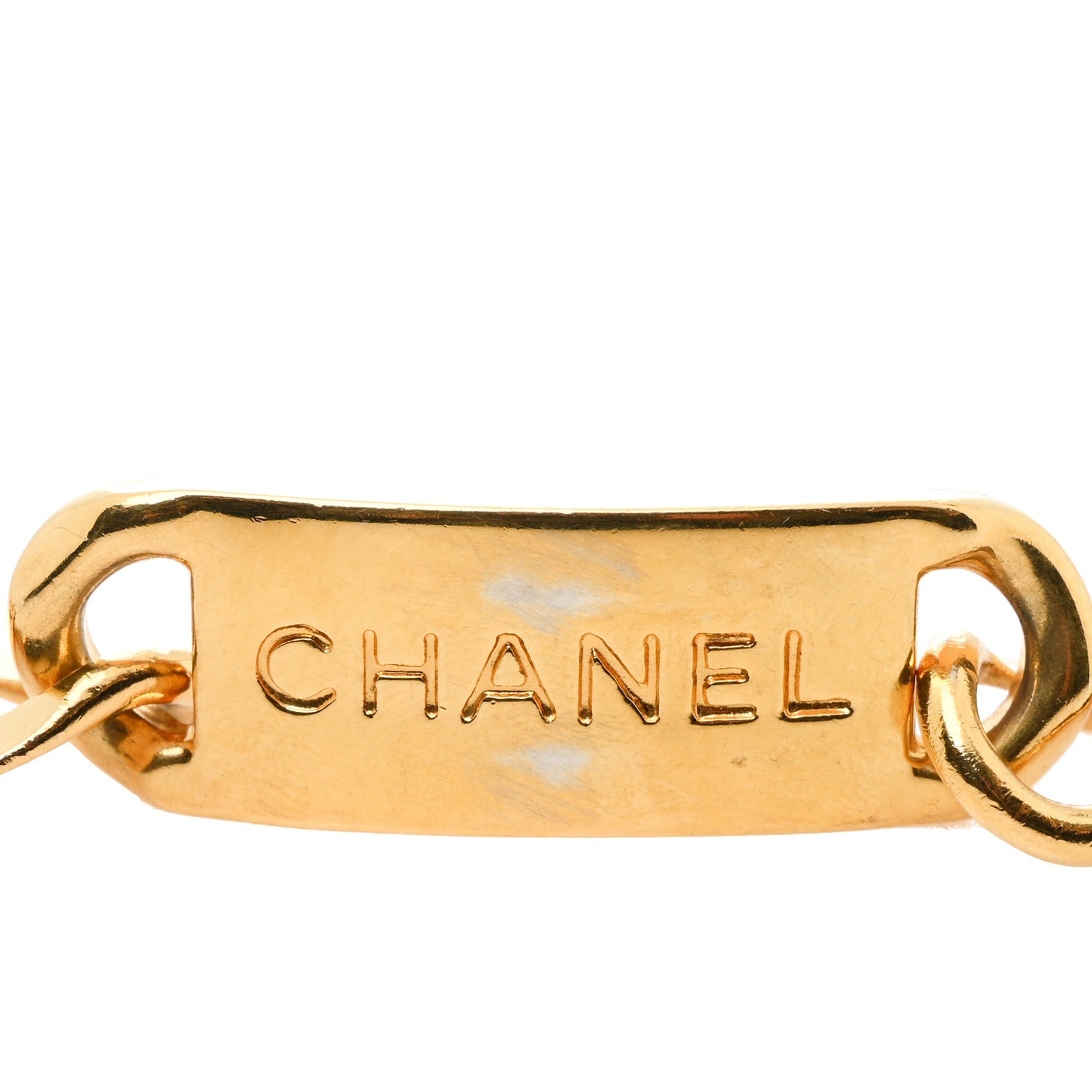 Chain CC Medallion Belt Gold