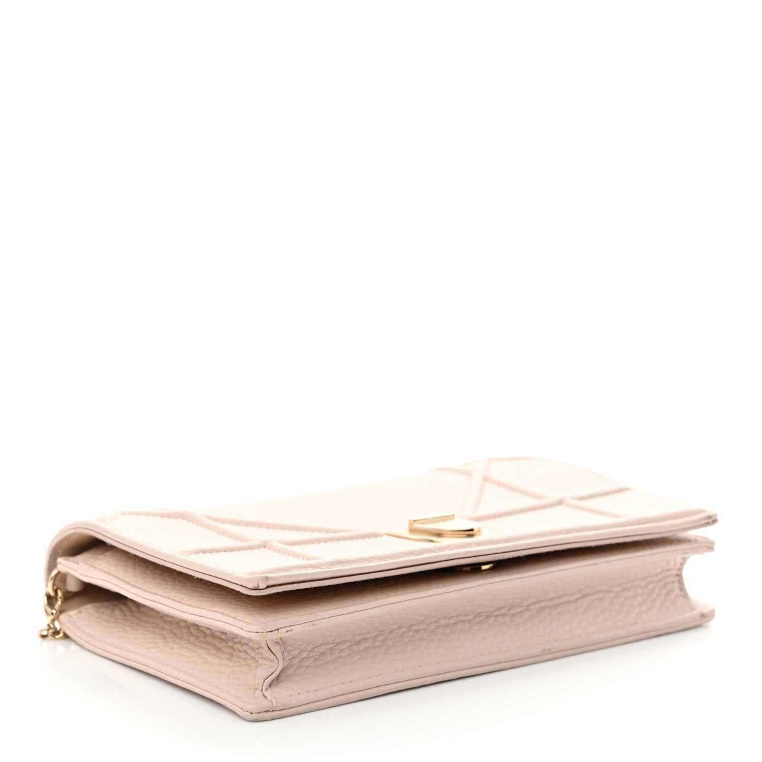 Christian Dior Grained Calfskin Diorama Wallet on Chain Pouch Rose Poudre 4 of 12