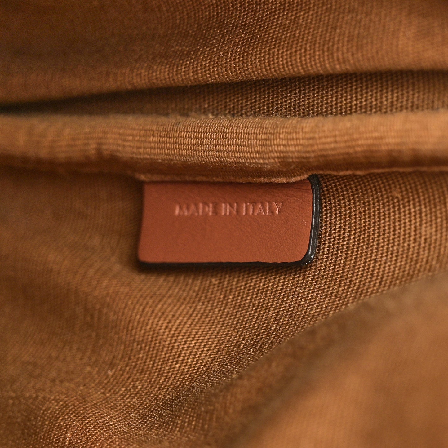Triomphe Canvas Calfskin Mini Folco Backpack Tan