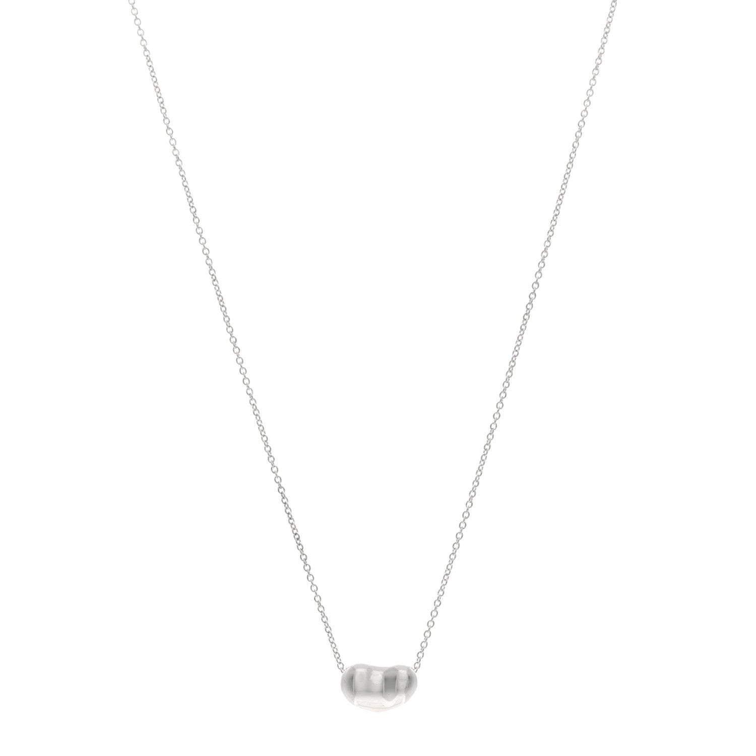 Tiffany Sterling Silver 12mm Elsa Peretti Bean Pendant Necklace