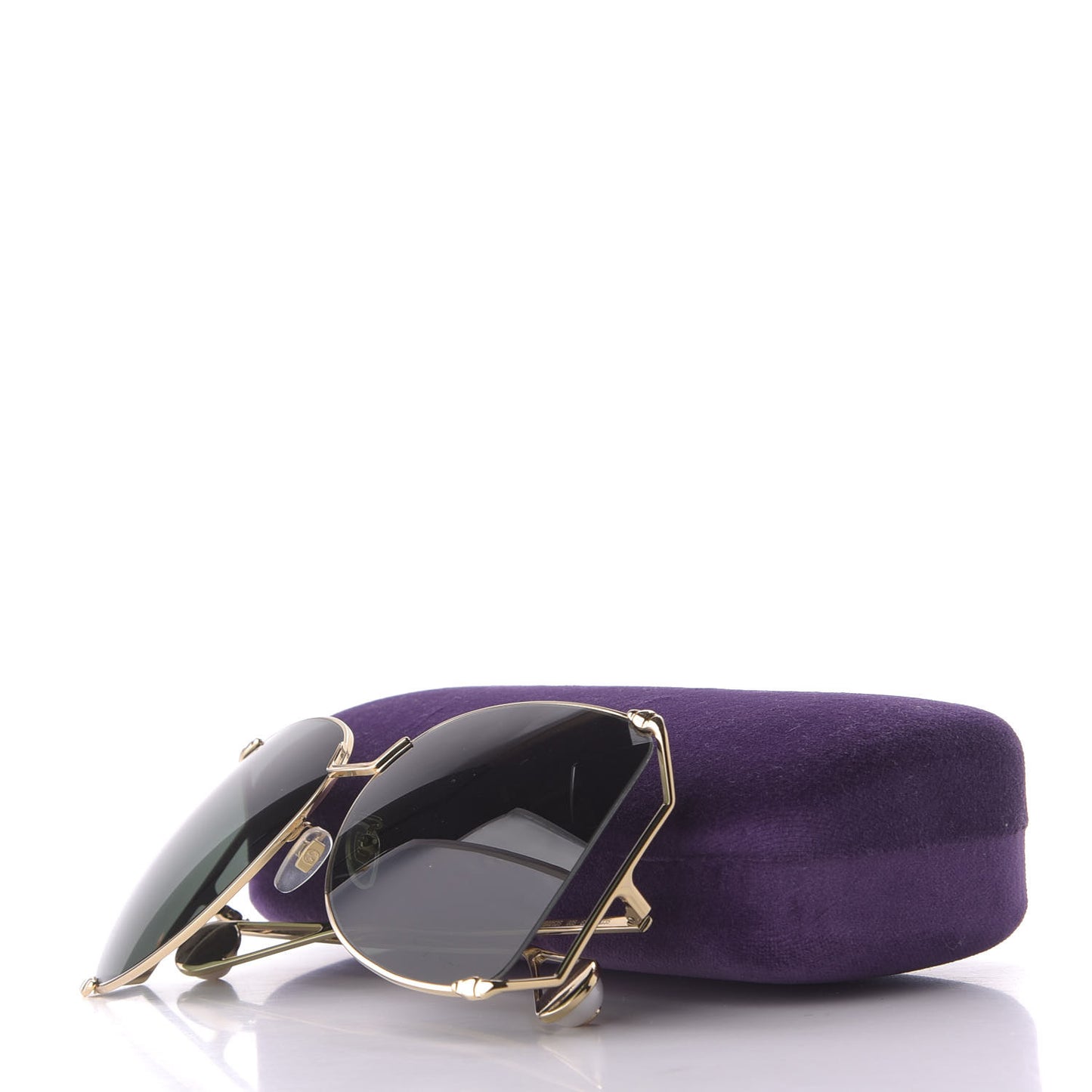 Oversized Round Sunglasses GG0252S Gold