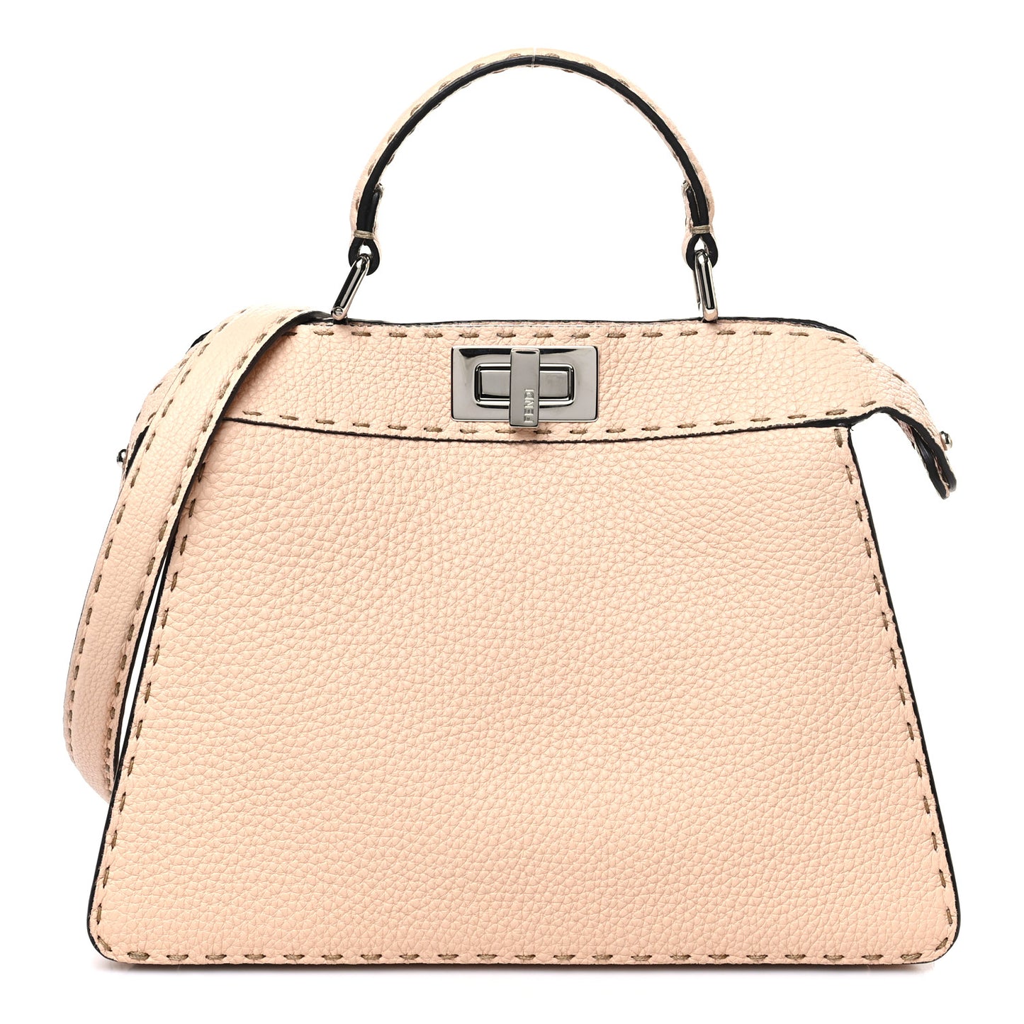 Cuoio Romano Selleria Chamois Small Peekaboo I SEE U Satchel Cipria