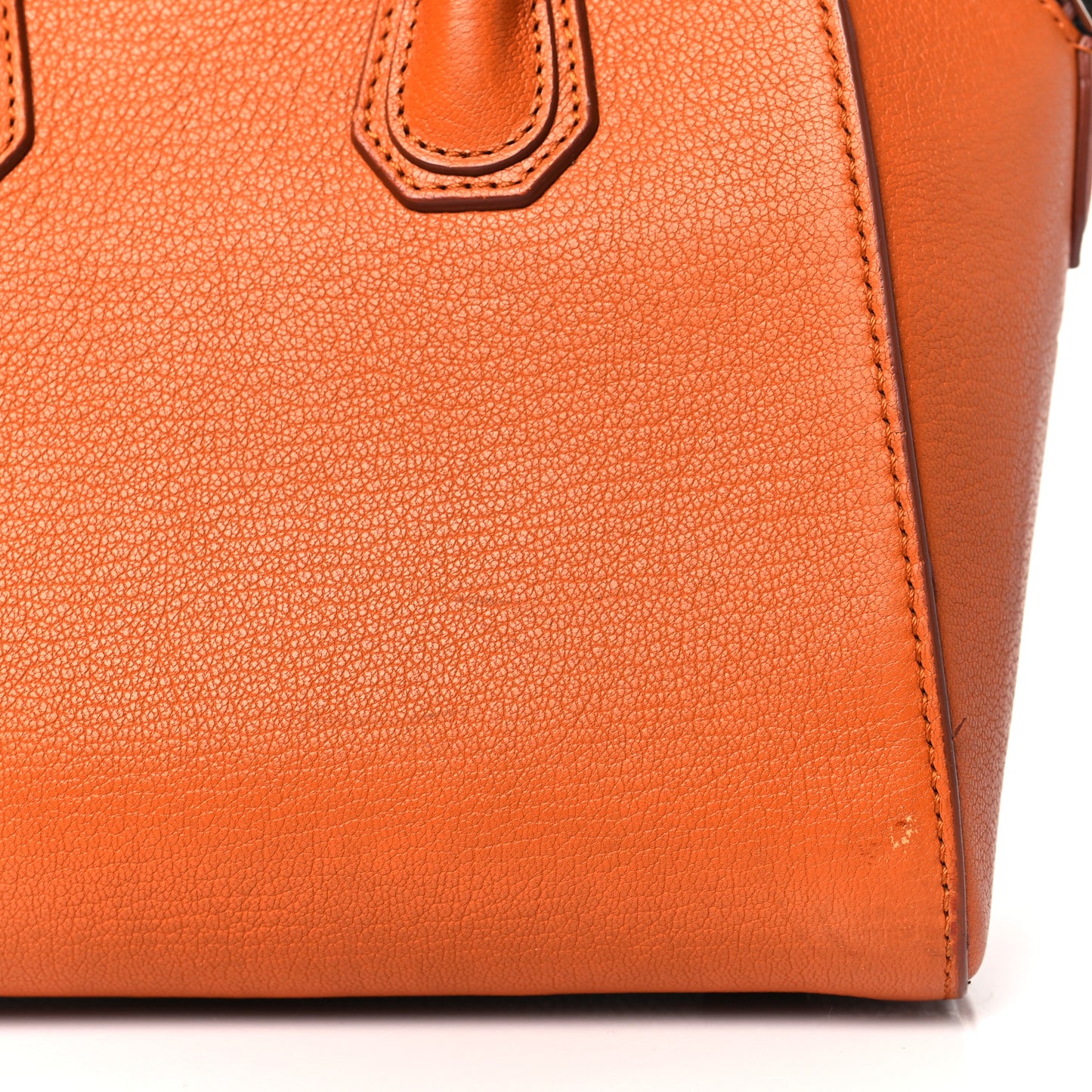 Sugar Goatskin Mini Antigona Rust