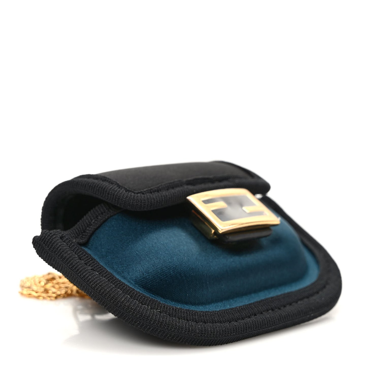 Silk Satin Pico Baguette Charm Blue Velvet Black