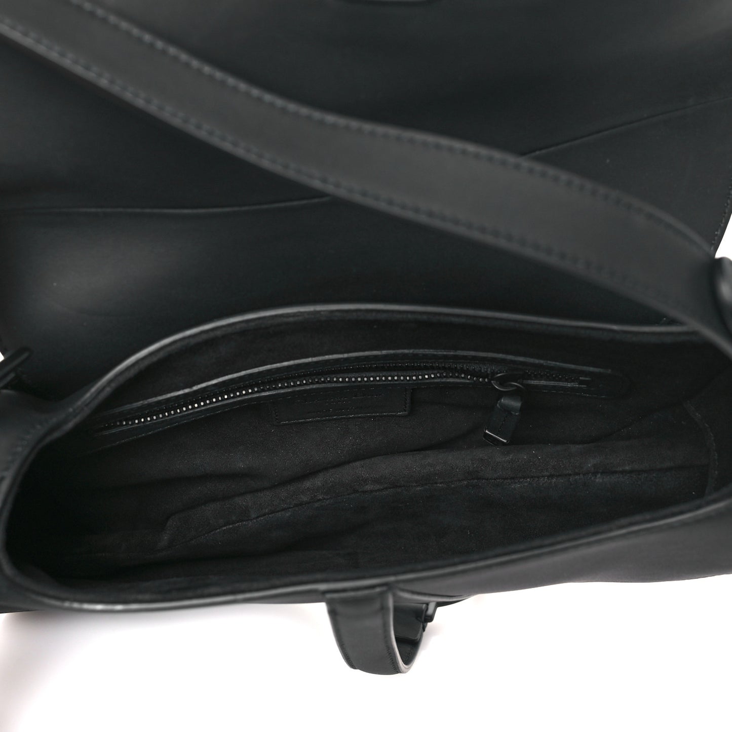 Ultra Matte Calfskin Saddle Bag Black