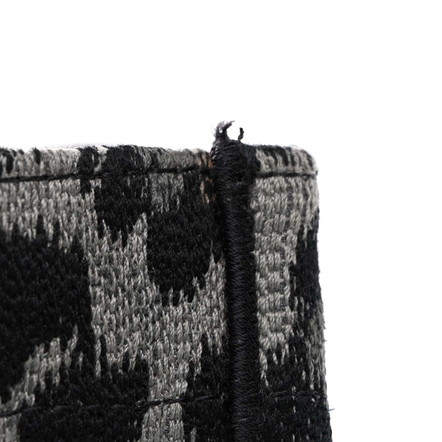 Christian Dior Canvas Mizza Embroidered Large Leopard Book Tote Grey 12 of 12