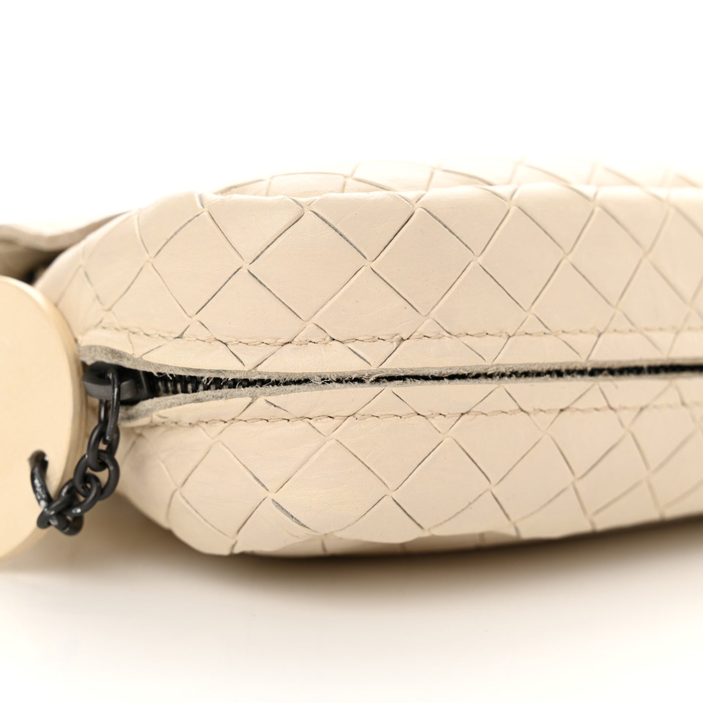 Nappa Intrecciato Mini Messenger Bag White