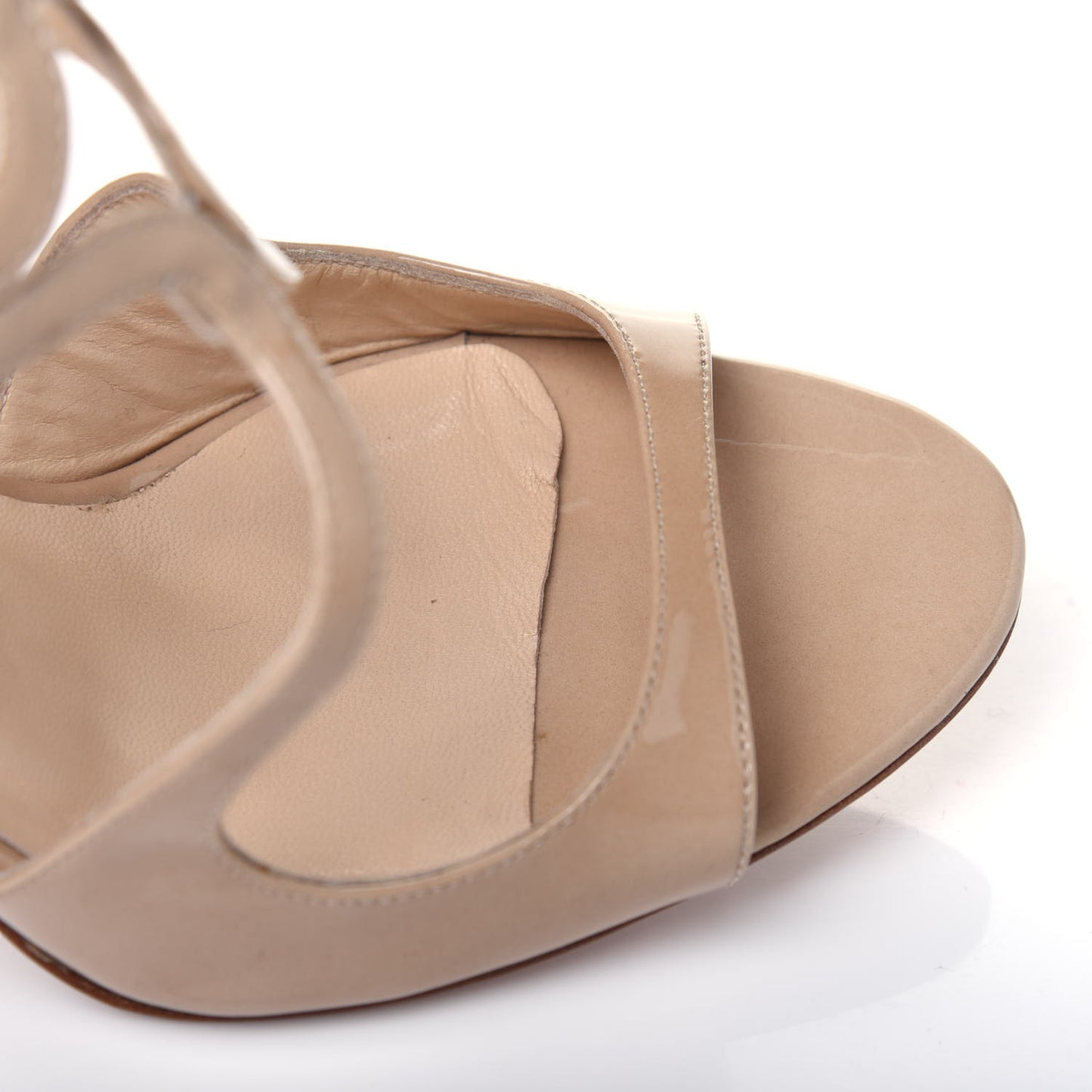 Patent Calfskin Lang Sandals 35 Sand