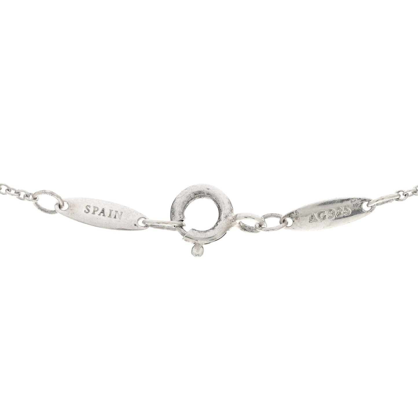 Sterling Silver Diamond .03ct Elsa Peretti Diamonds by the Yard Pendant Necklace