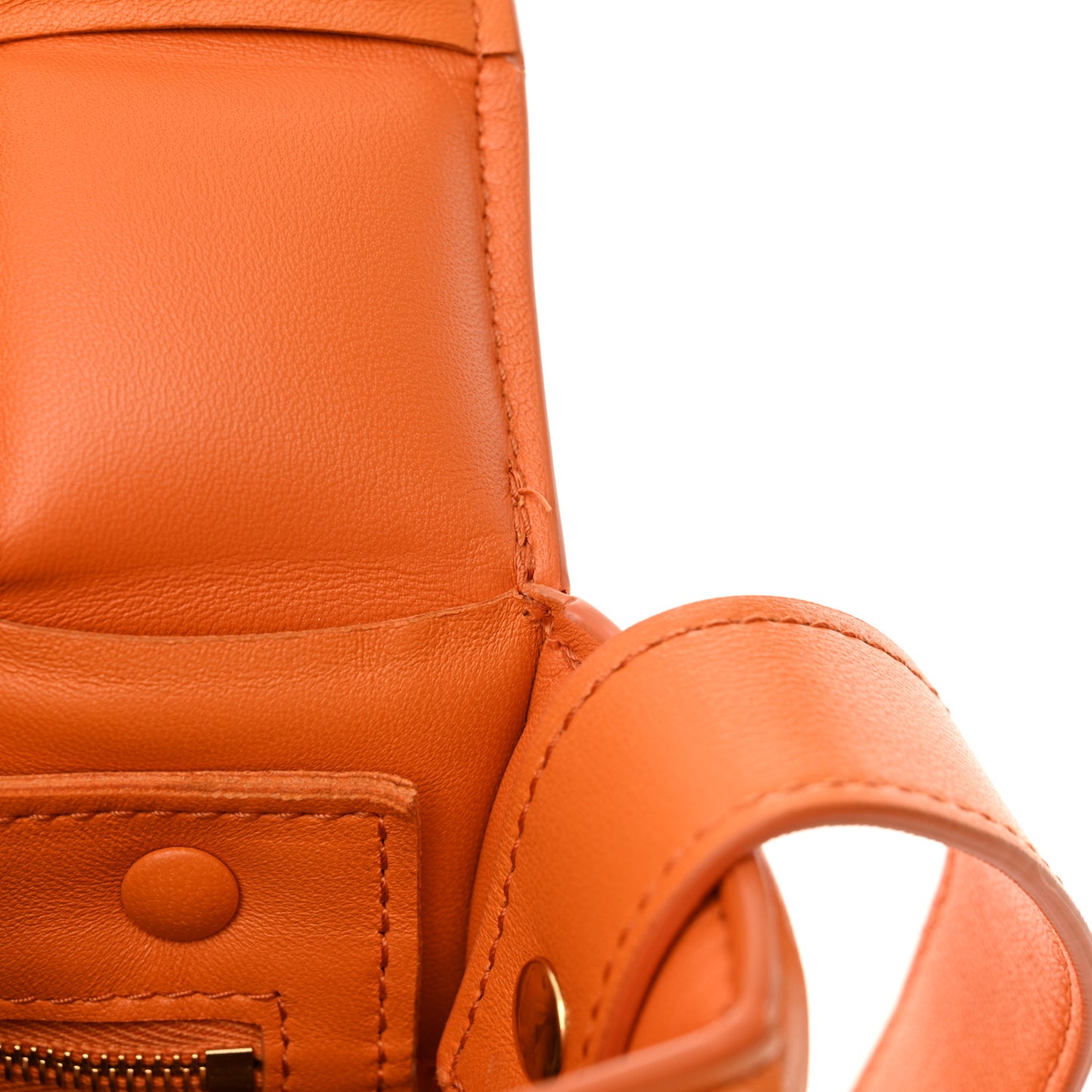 Nappa Maxi Intreccio Padded Cassette Crossbody Bag Orange