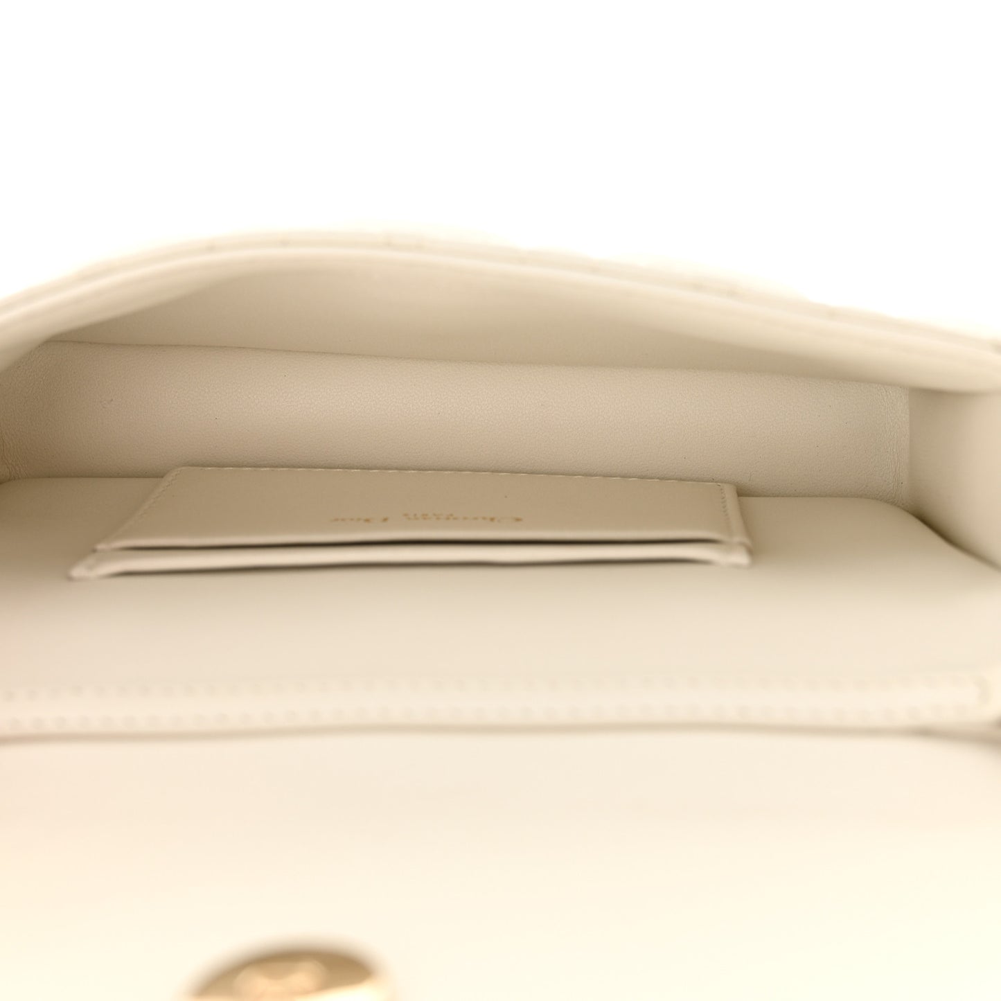 Lambskin Cannage Dior Talk Phone Pouch Latte
