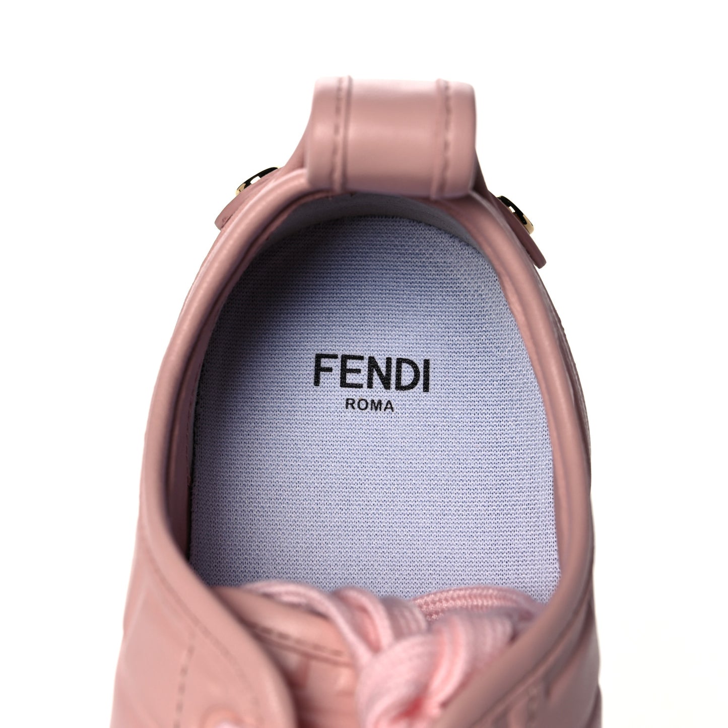 Lambksin FF Embossed Rise Low Top Sneakers 37.5 Pink