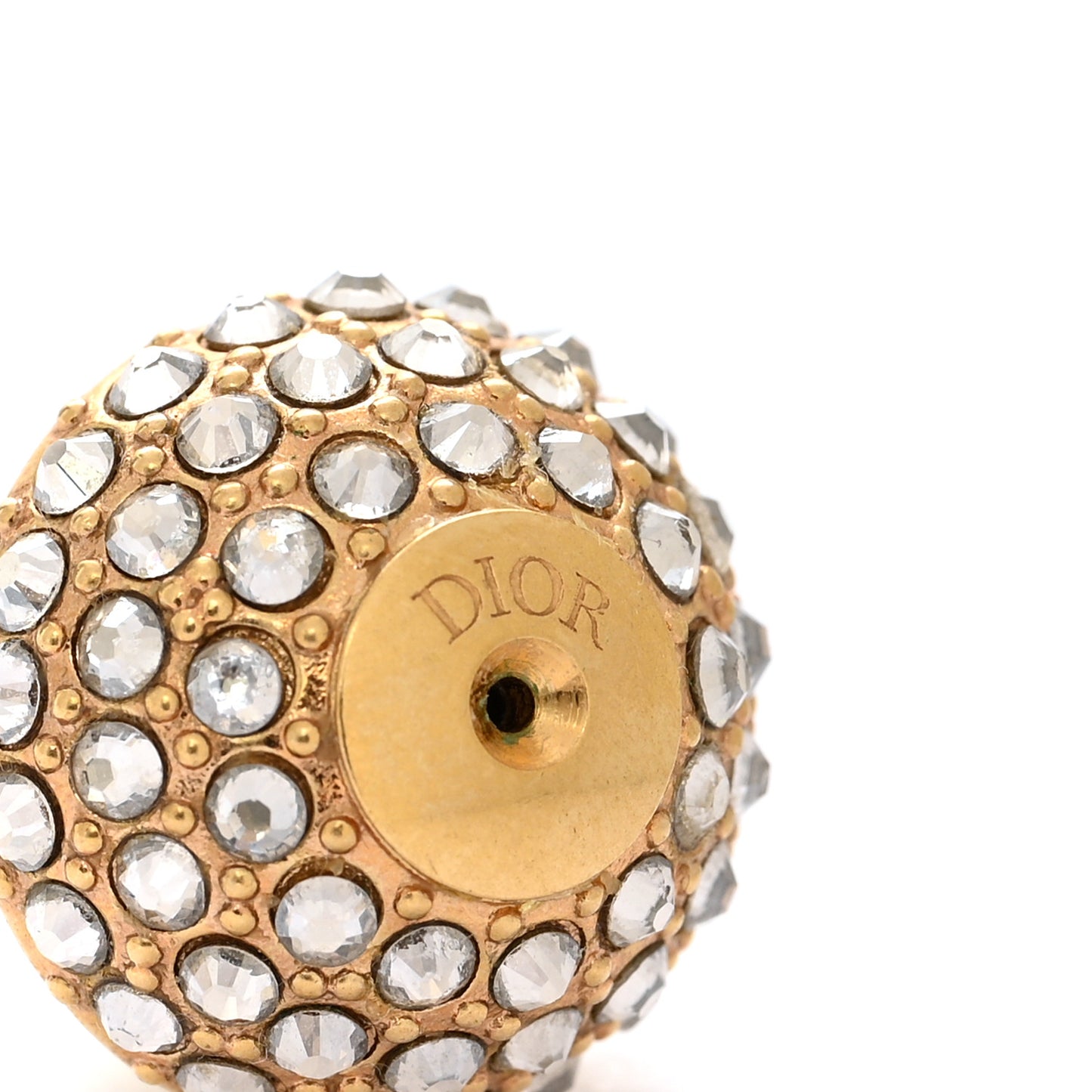 Crystal Pearl Dior Tribales Earrings Gold