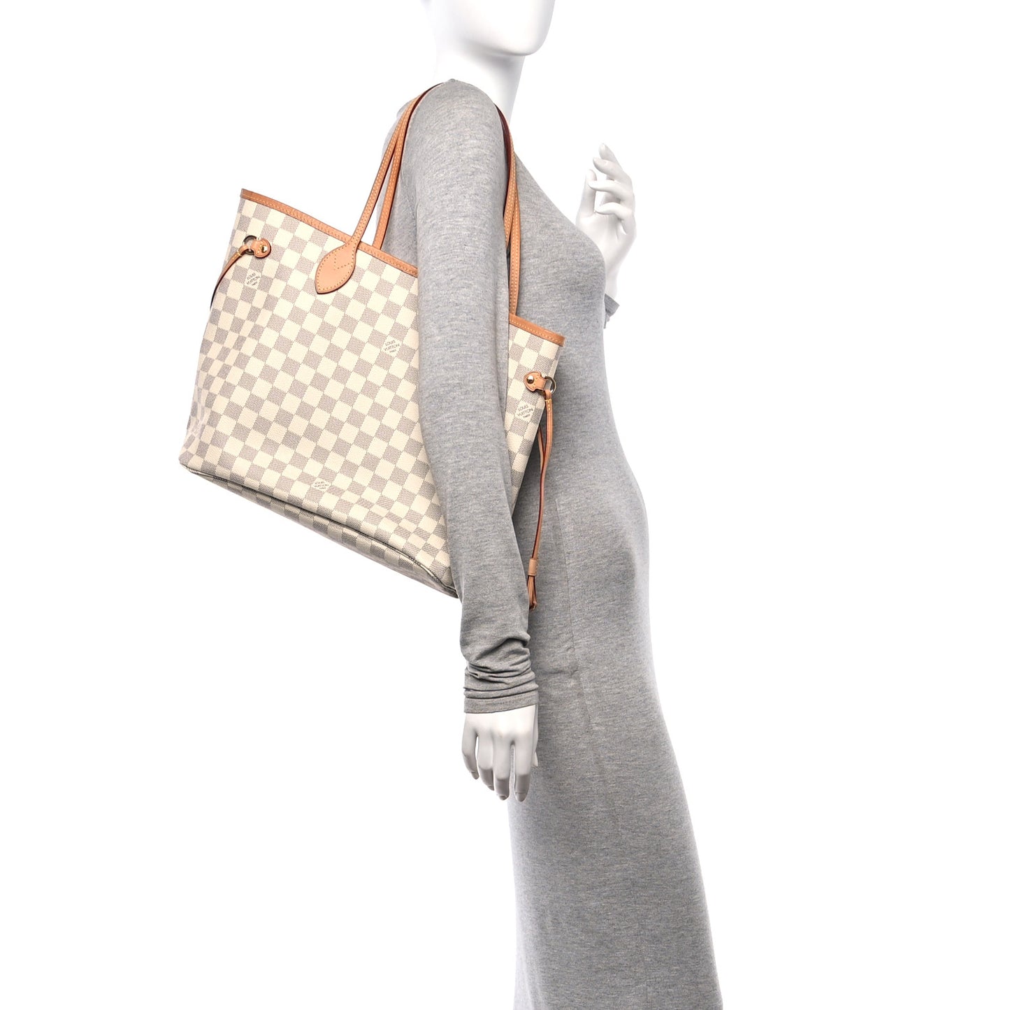 Damier Azur Neo Neverfull MM Rose Ballerine