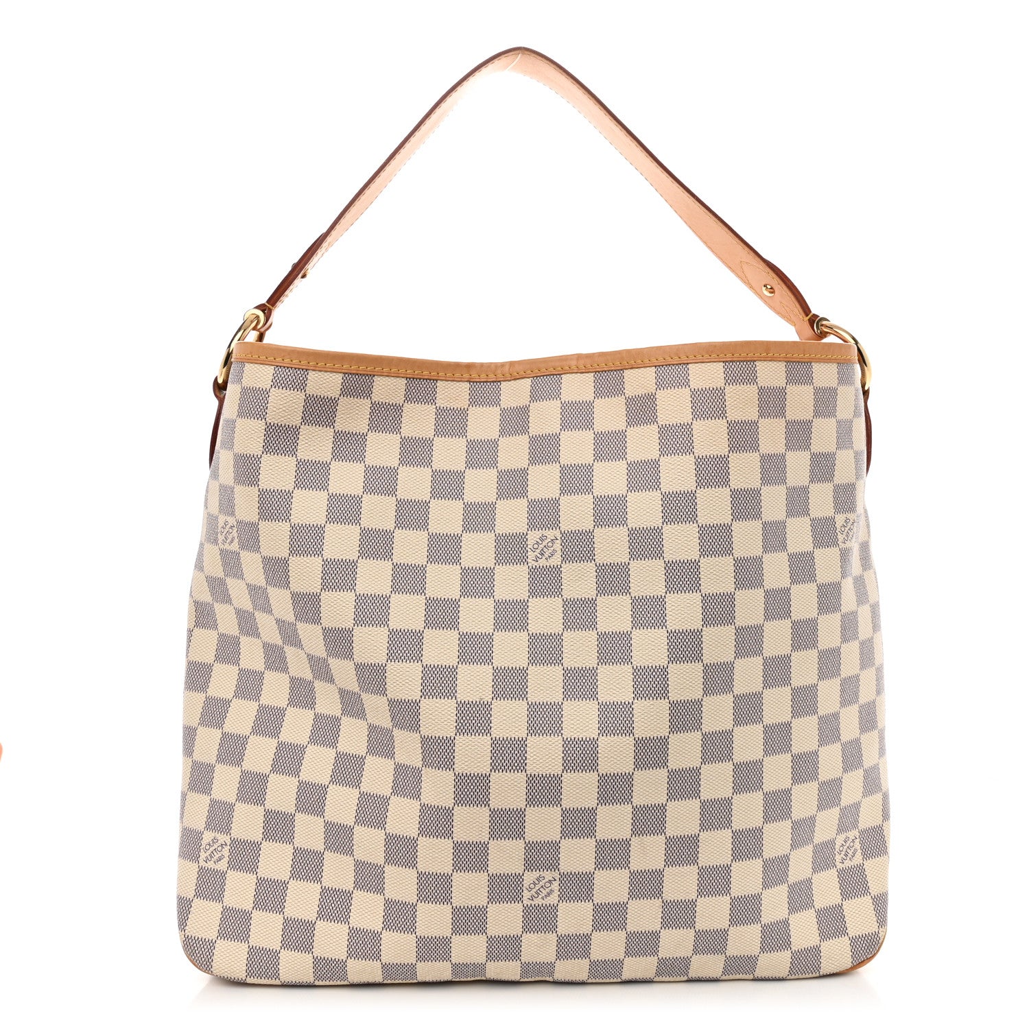 Louis Vuitton Damier Azur Delightful MM Rose Ballerine 1 of 12