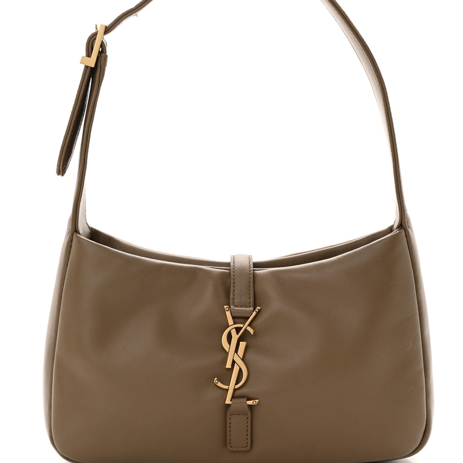 Saint Laurent Padded Lambskin Le 5 A 7 Hobo Dark Peanut 9 of 13