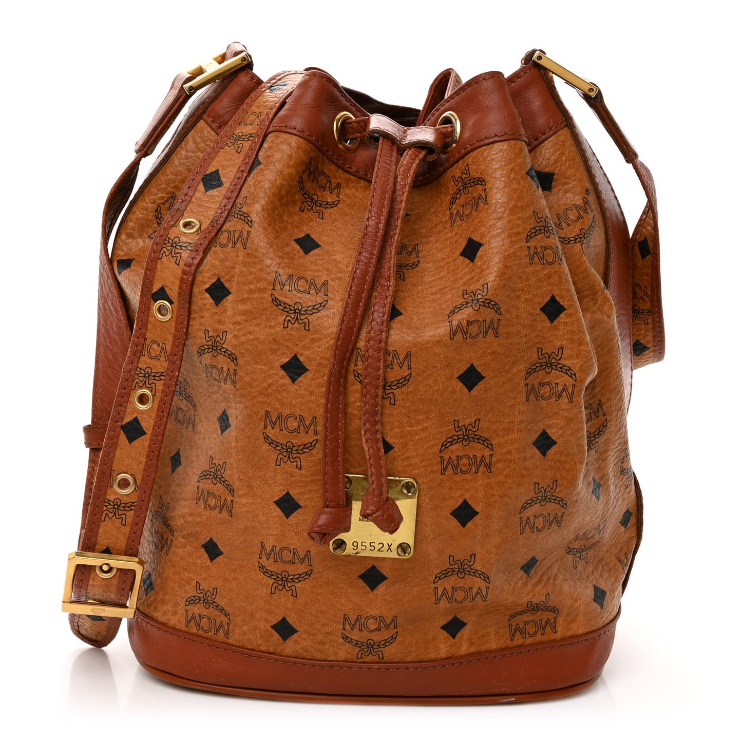 Visetos Drawstring Bucket Bag Brown