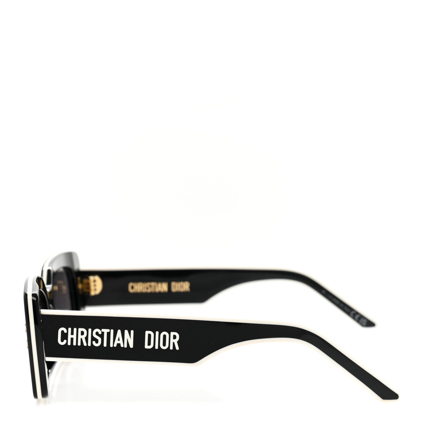 Diorpacific S1U Square Sunglasses Black White
