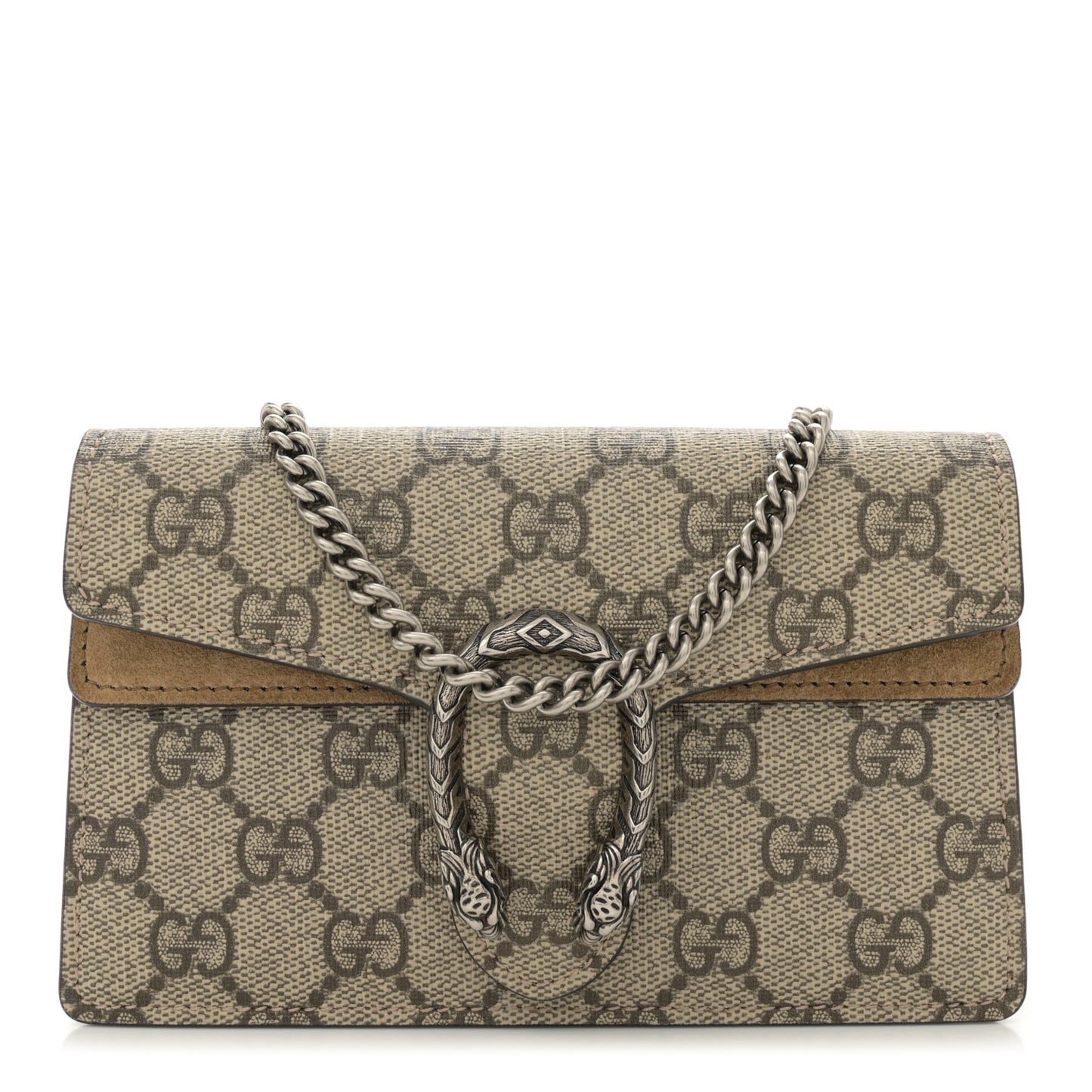 GG Supreme Monogram Super Mini Dionysus Shoulder Bag Taupe