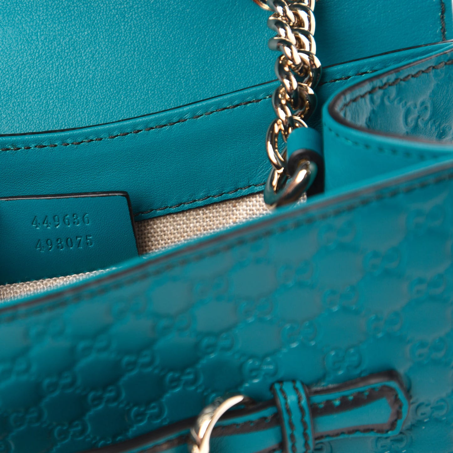 Microguccissima Mini Emily Shoulder Bag Deep Cobalt