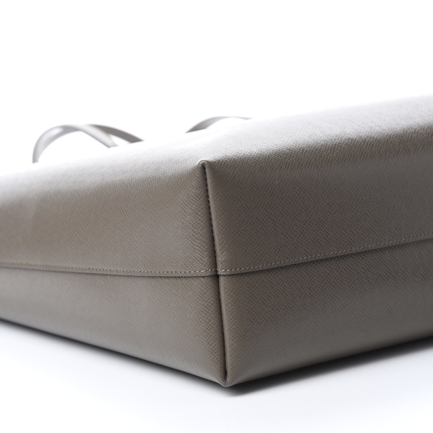 Saint Laurent Grained Calfskin Large Shopping Tote Warm Taupe Black 6 of 9