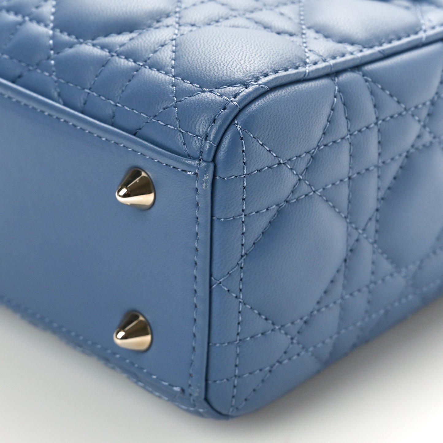 Lambskin Cannage Small My ABCDior Lady Dior Denim Blue