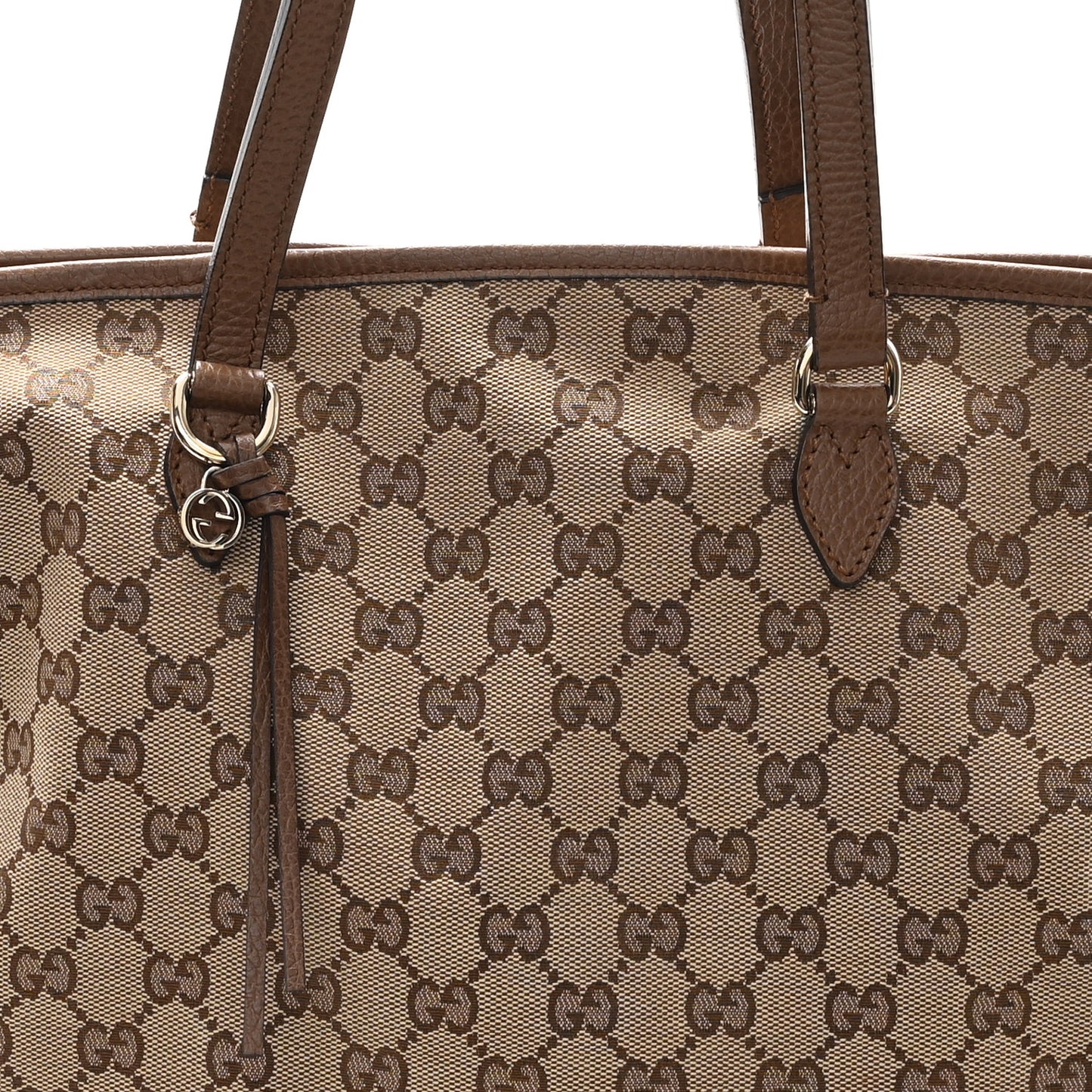 Monogram Medium Bree Zippered Tote Beige Tabacco