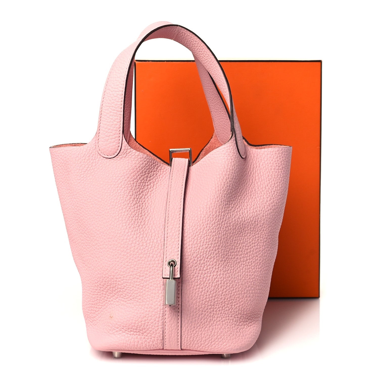 Hermes Taurillon Clemence Picotin Lock 18 PM Rose Sakura 12 of 12