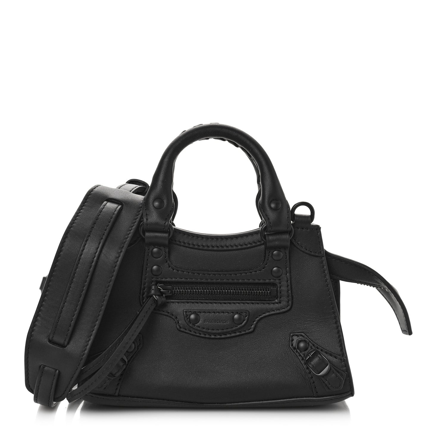 Smooth Calfskin Neo Classic Black Hardware Nano City Crossbody Black