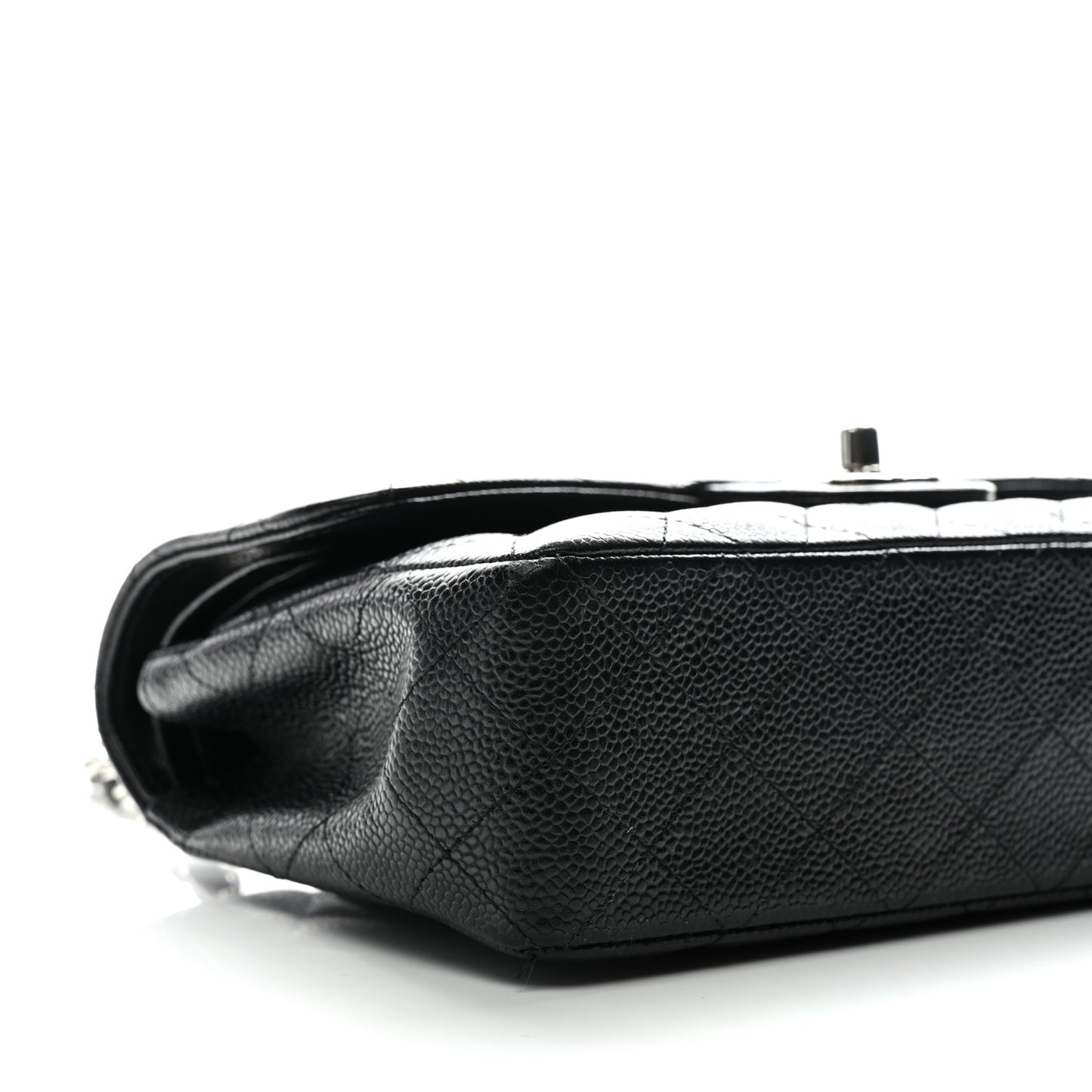Caviar Quilted Small Double Flap Black