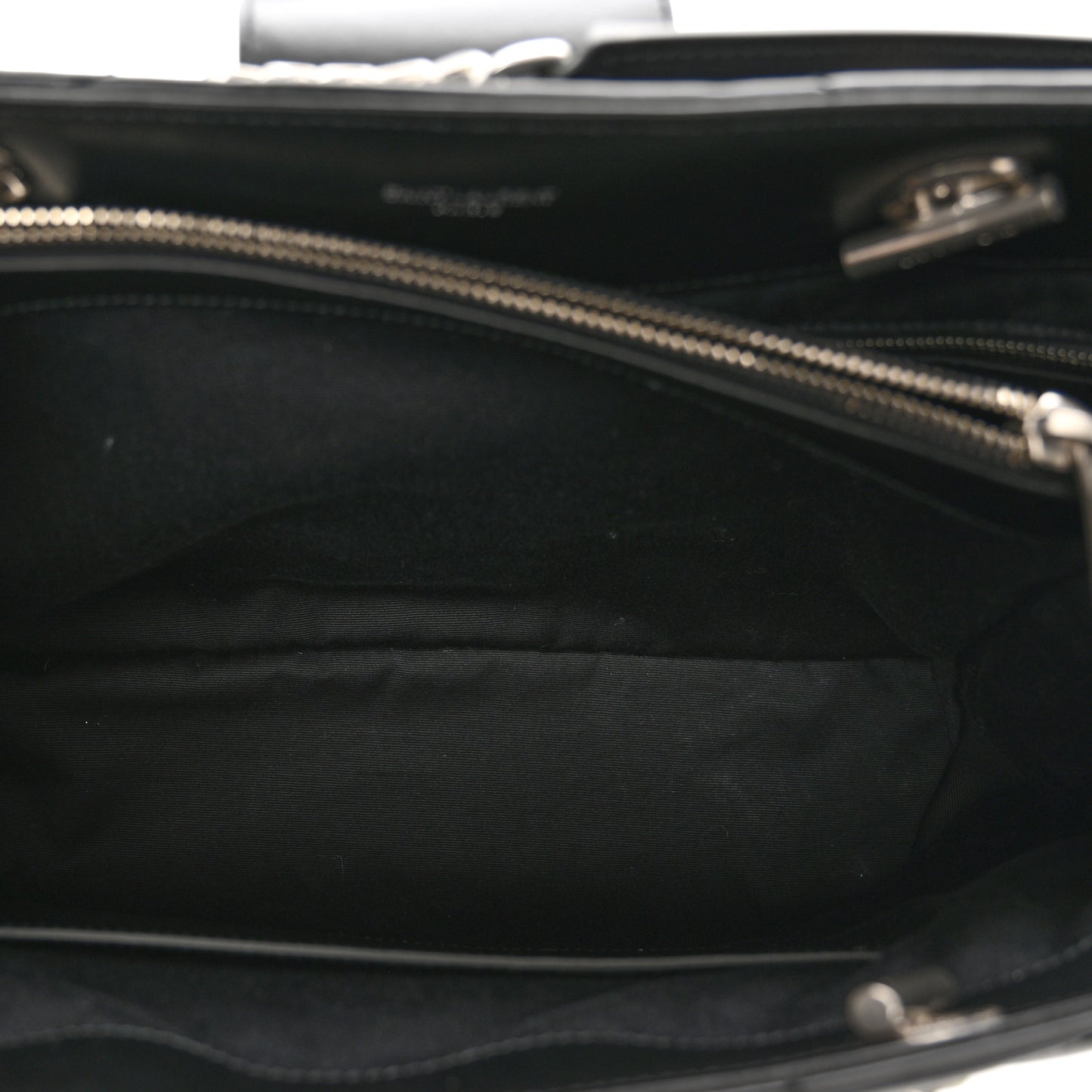 Calfskin Y Quilted Monogram Large Loulou Shopper Black