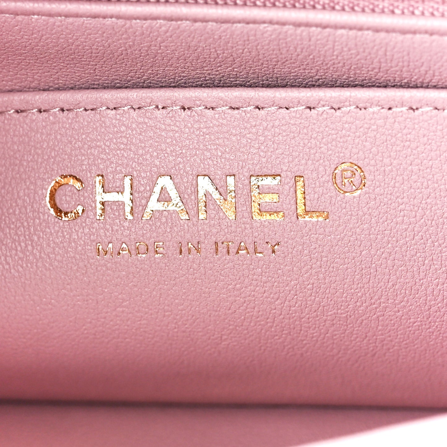 Lambskin Quilted Mini Top Handle Rectangular Flap Light Pink