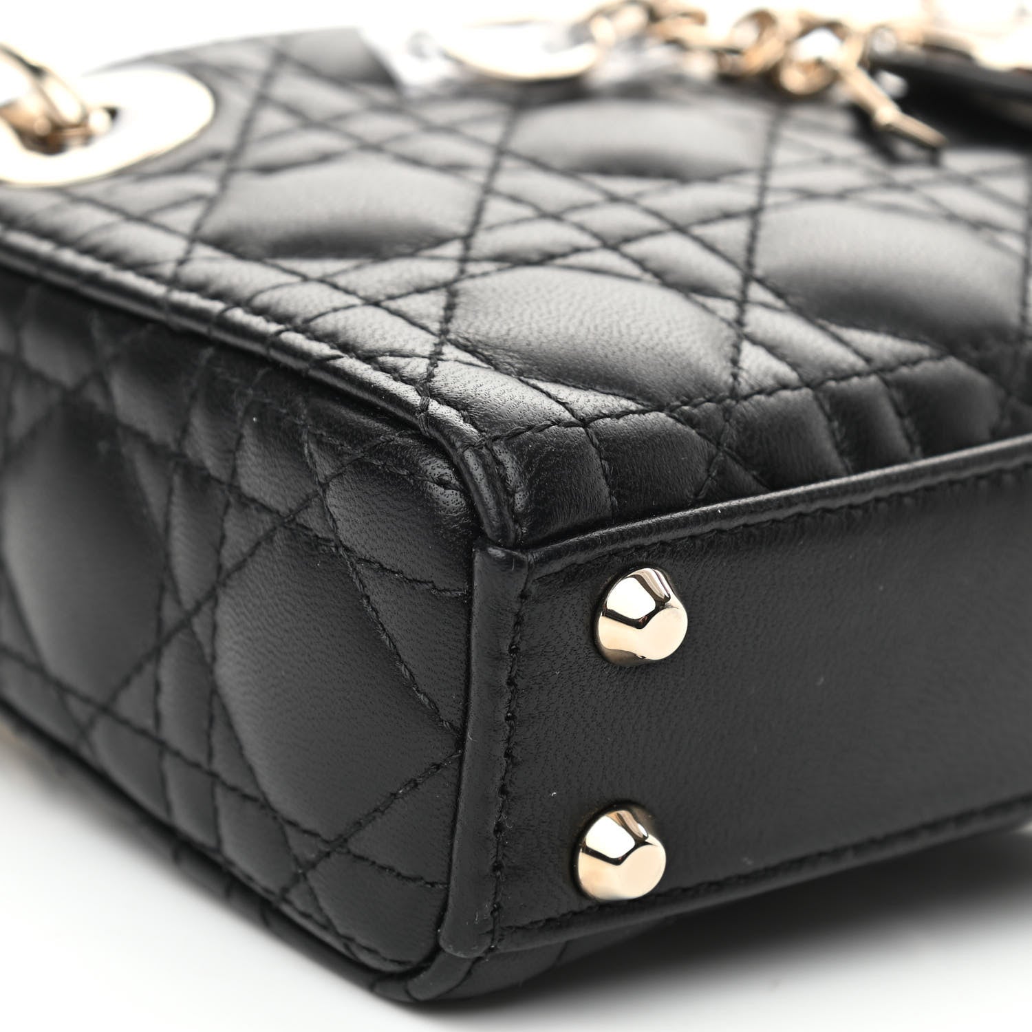 Christian Dior Lambskin Cannage Micro Lady Dior Black 8 of 9