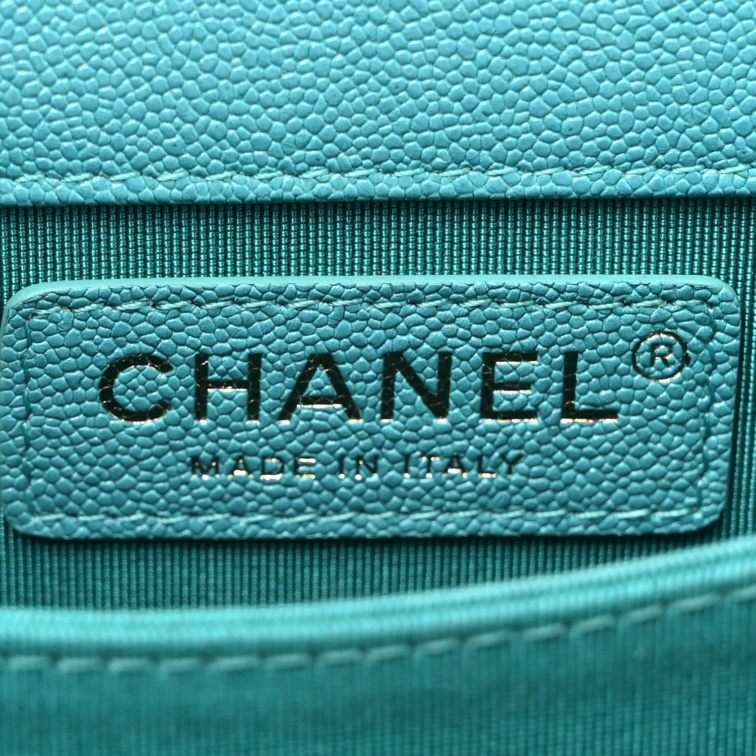 Chanel Caviar Quilted North South Boy Flap Turquoise 6 of 10