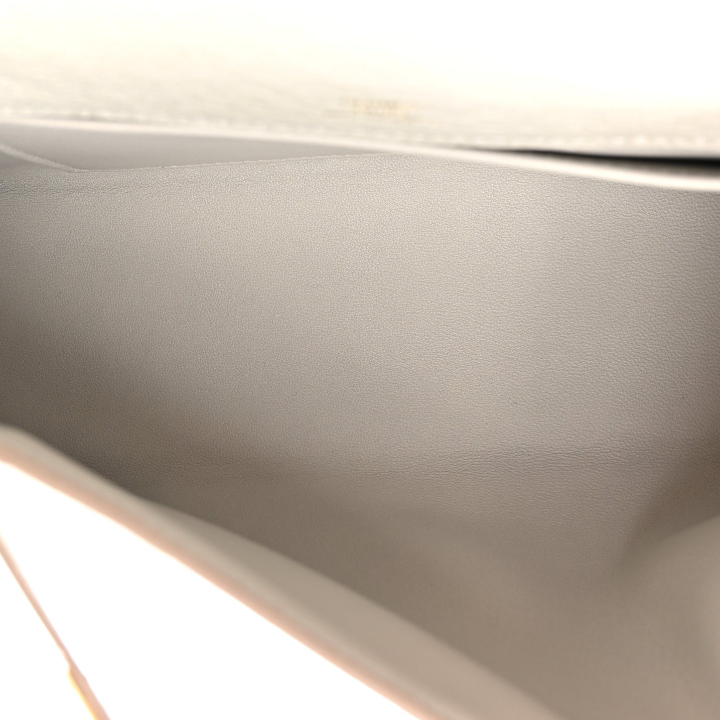 Ostrich Kelly Pochette Clutch Gris Perle