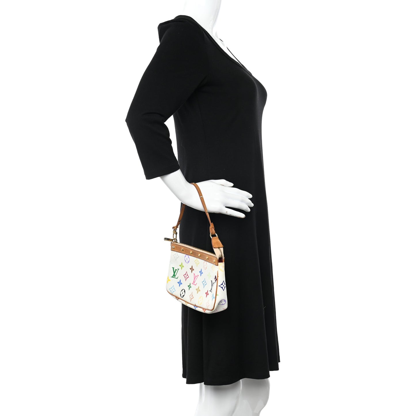 Monogram Multicolor Pochette Accessories White