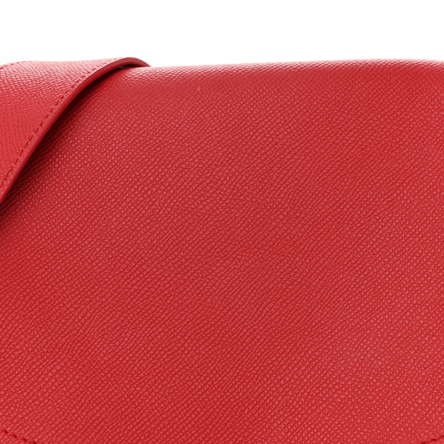 Grained Calfskin Medium Double Strap Jennifer Crossbody Red