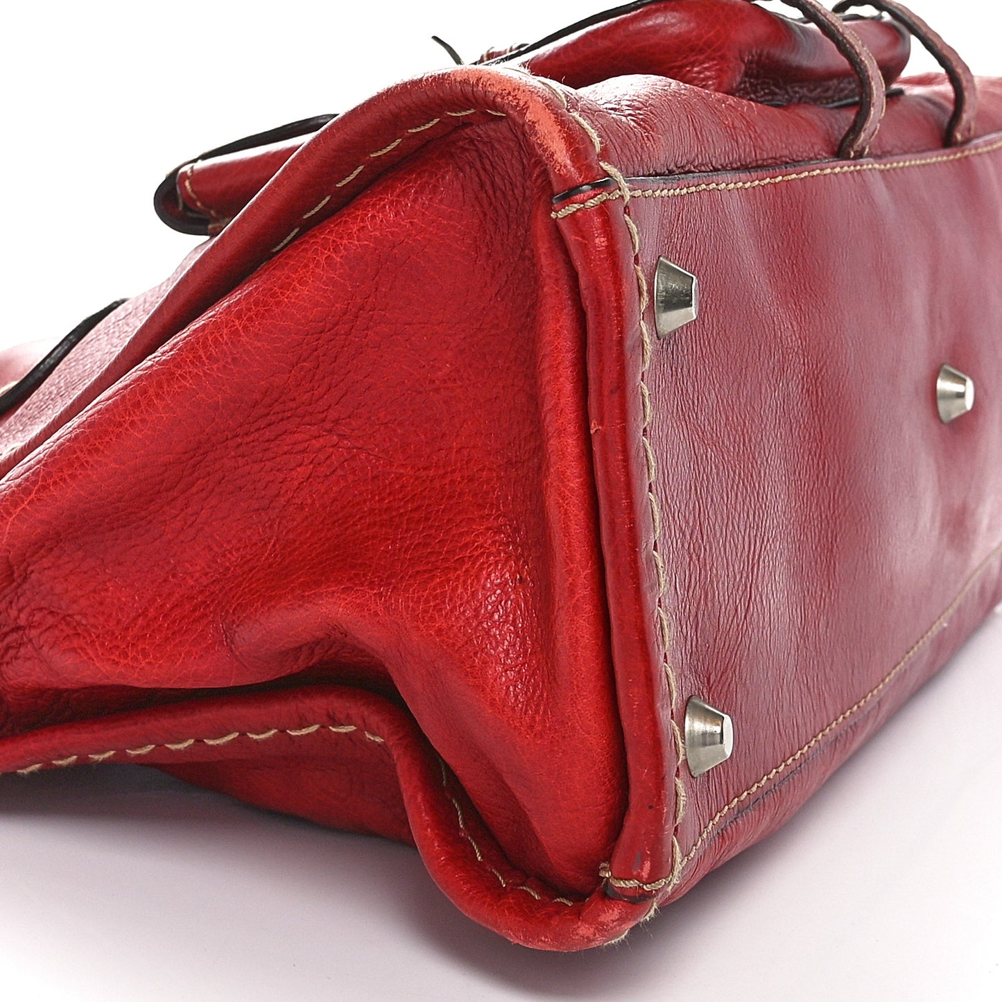 Calfskin Edith Satchel Whiskey