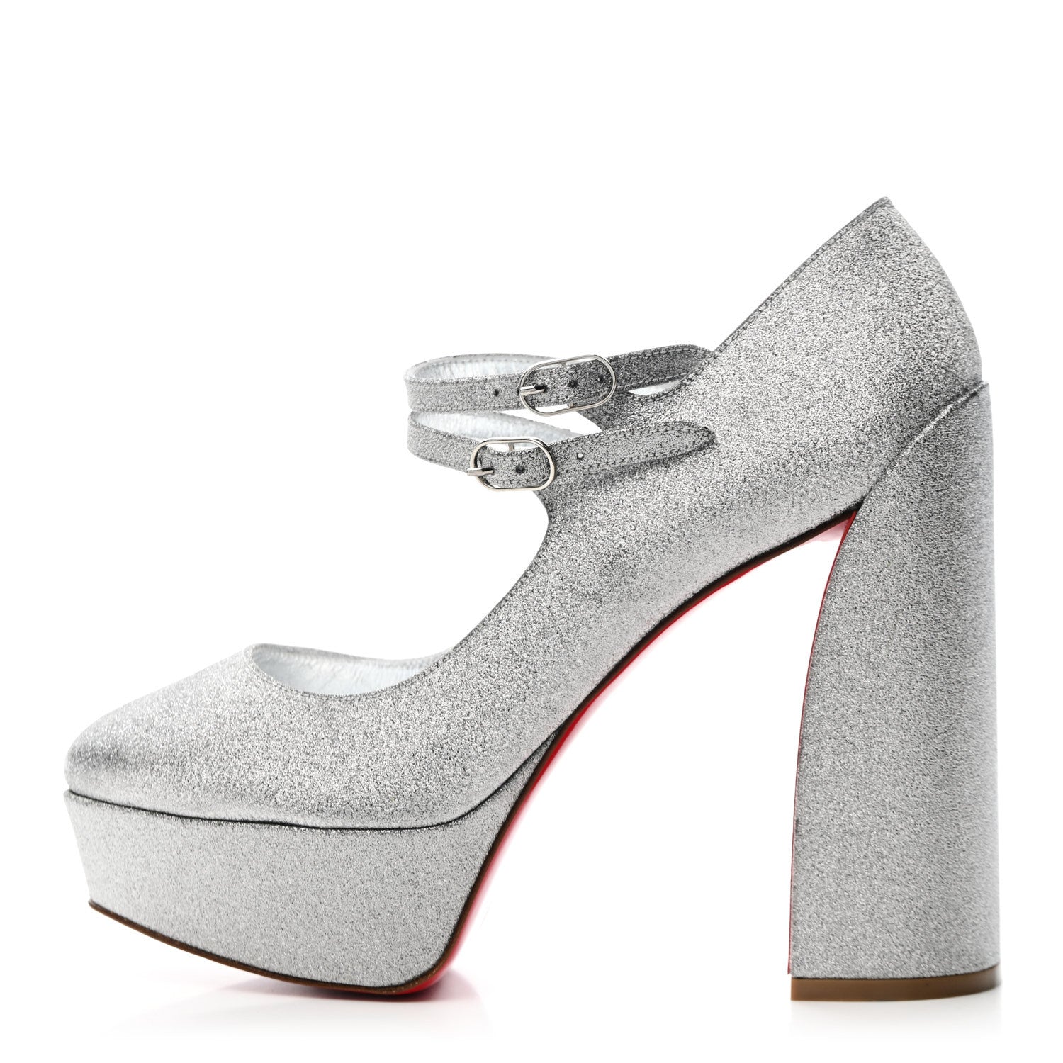 Christian Louboutin Glitter Calfskin Movida Jane 130 Platform Pump