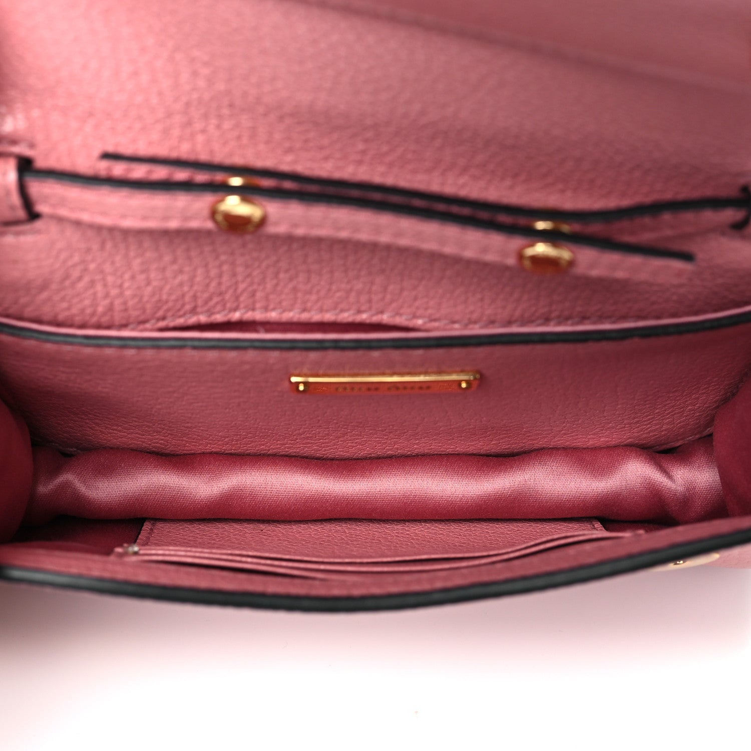 Miu Miu Goatskin Madras Soft Calfskin Crystal Pearl Embellished Shoulder Bag Rosa 5 of 10