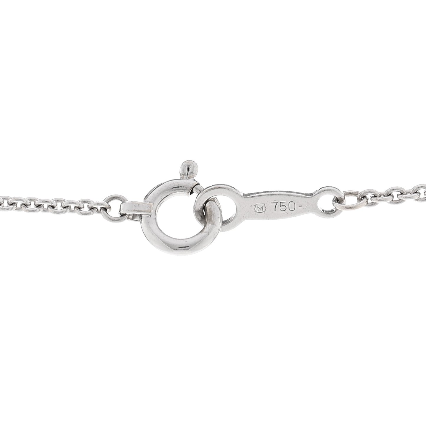 18K White Gold Diamond Akoya Pearl 5.5-7mm Drop Pendant Necklace