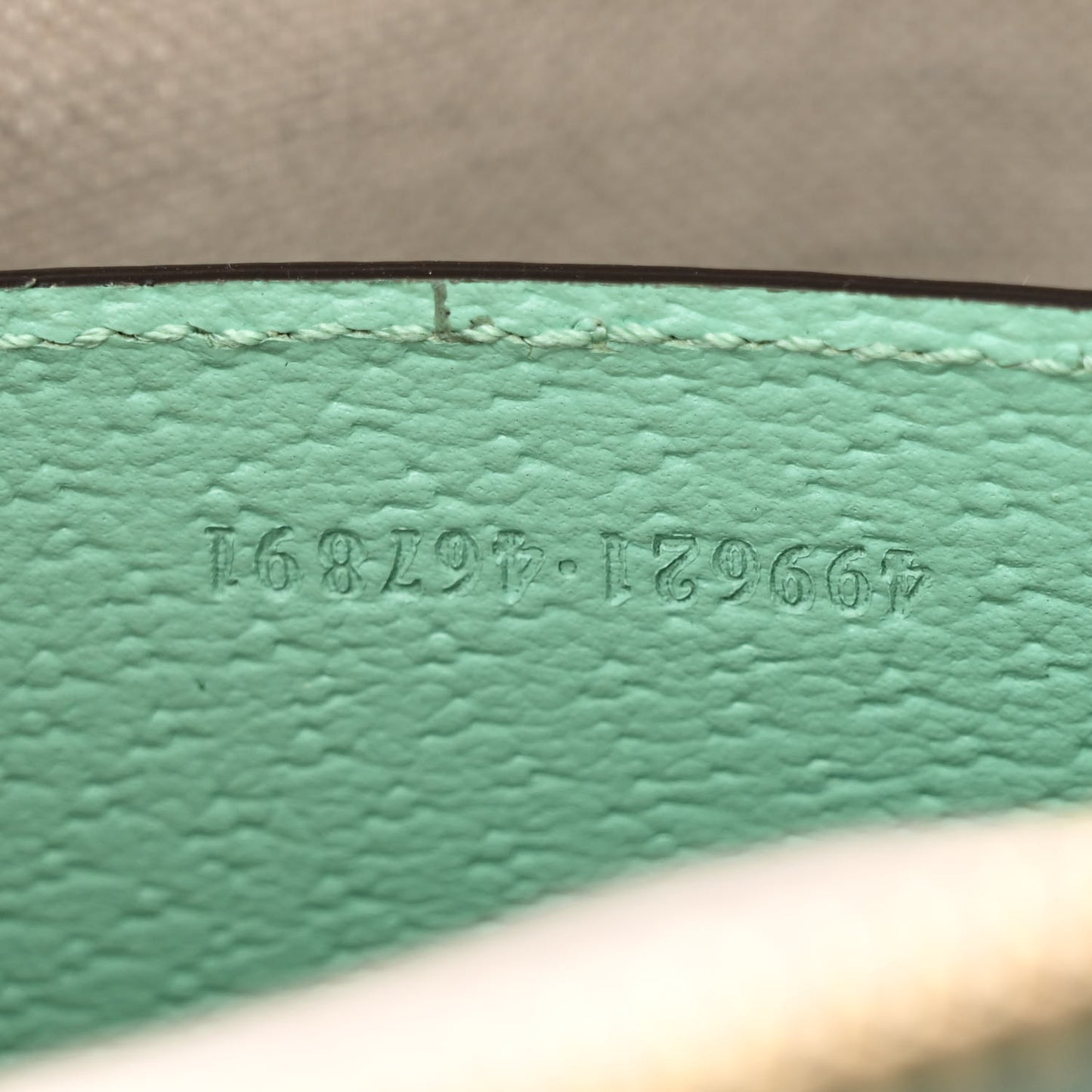Monogram Jumbo GG Textured Dollar Calfskin Small Ophidia Dome Shoulder Bag Beige Pepperlight Mint