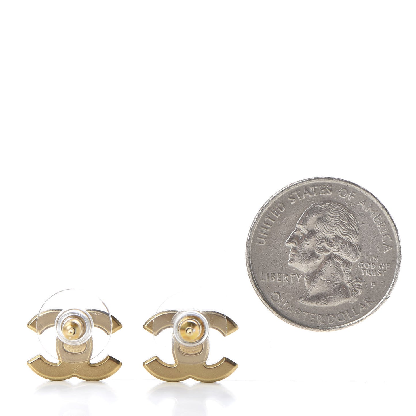 Crystal CC Earrings Gold