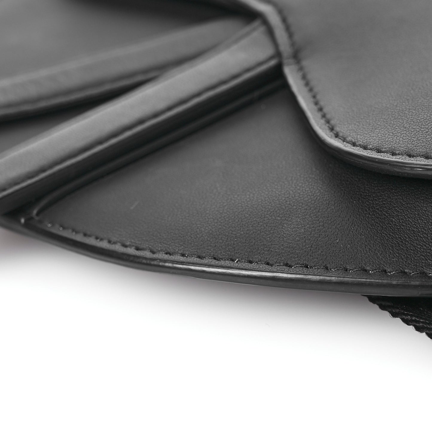 Ultra Matte Calfskin Saddle Belt Bag Black