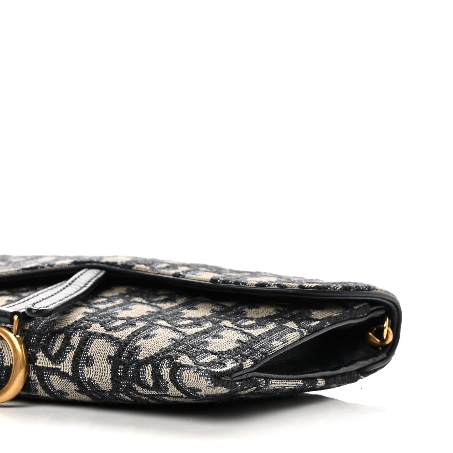 Oblique Saddle Chain Long Wallet Blue