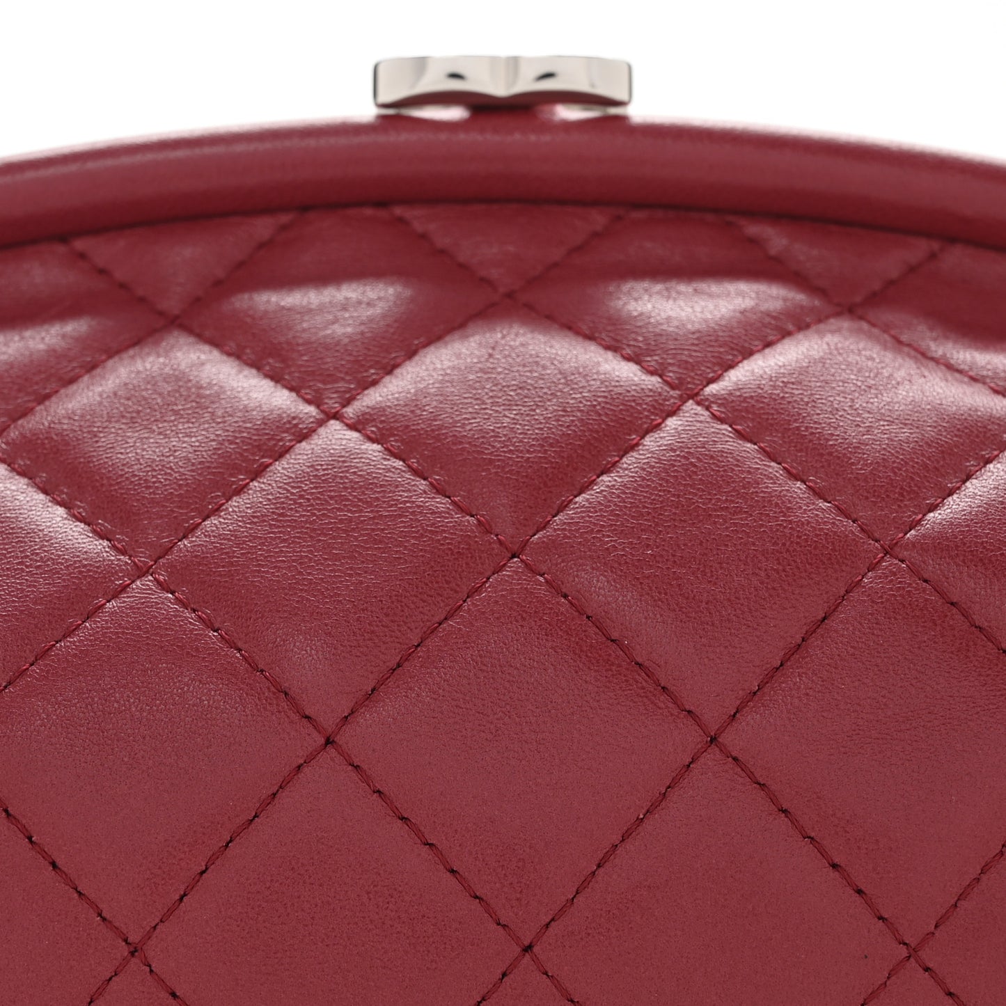 Lambskin Quilted Timeless Clutch Red