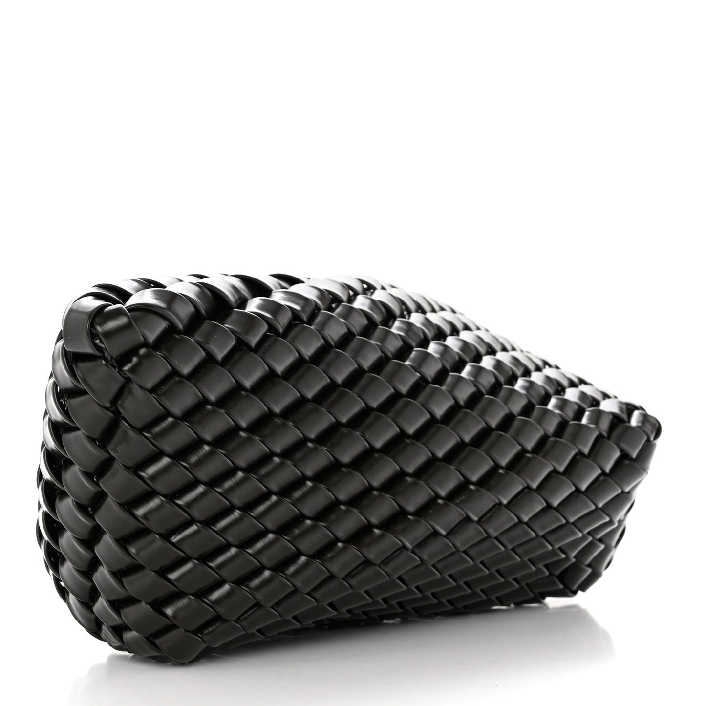 Nappa Intrecciato Slanted Clutch Fondant